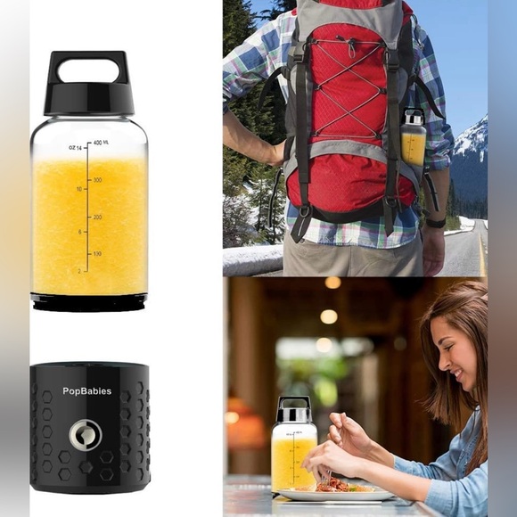 PopBabies Portable Blender Shakes and Smoothies with rechargeable USB Black - Picture 4 of 7